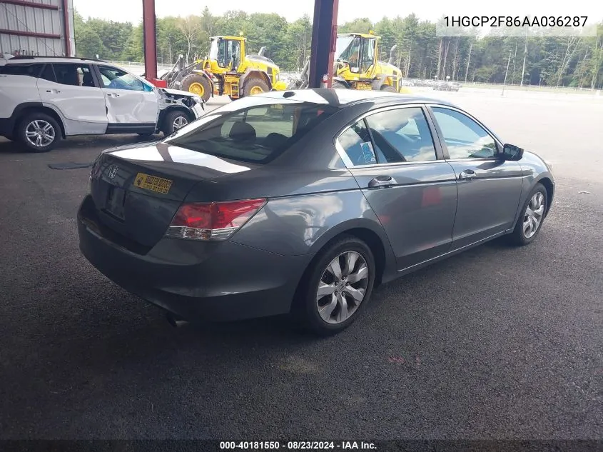 1HGCP2F86AA036287 2010 Honda Accord Sdn 2.4 Ex-L/Ex-L