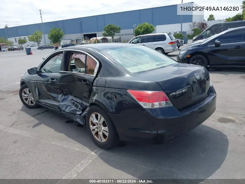 2010 Honda Accord 2.4 Lx-P VIN: 1HGCP2F49AA146280 Lot: 40183311