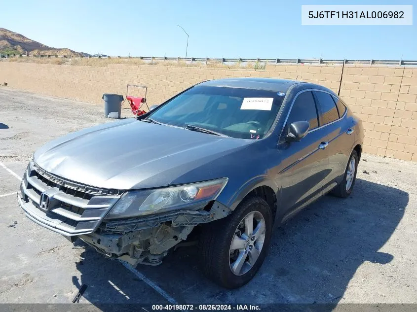 2010 Honda Accord Crosstour Ex VIN: 5J6TF1H31AL006982 Lot: 40198072