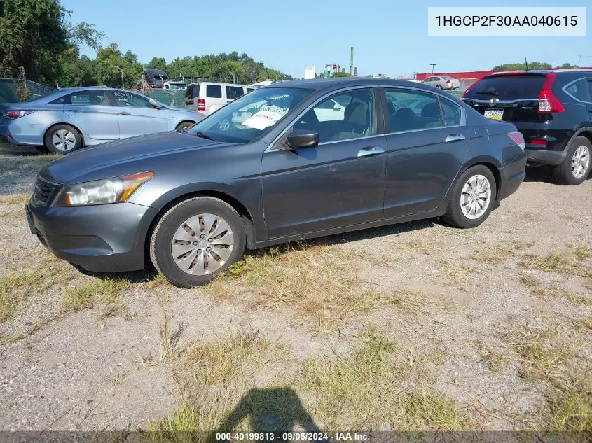 1HGCP2F30AA040615 2010 Honda Accord 2.4 Lx