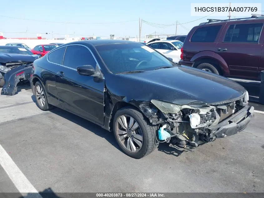 2010 Honda Accord 2.4 Lx-S VIN: 1HGCS1B37AA007769 Lot: 40203873