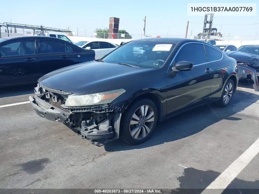 1HGCS1B37AA007769 2010 Honda Accord 2.4 Lx-S