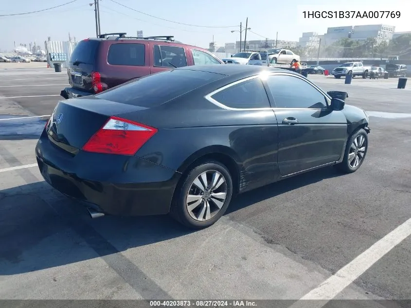 1HGCS1B37AA007769 2010 Honda Accord 2.4 Lx-S