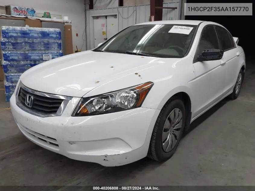 1HGCP2F35AA157770 2010 Honda Accord 2.4 Lx