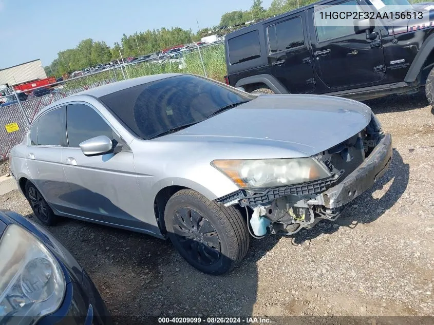 2010 Honda Accord 2.4 Lx VIN: 1HGCP2F32AA156513 Lot: 40209099