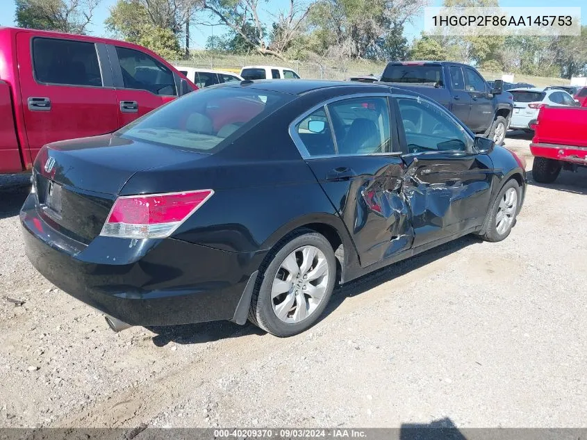 2010 Honda Accord Sdn 2.4 Ex-L/Ex-L VIN: 1HGCP2F86AA145753 Lot: 40209370