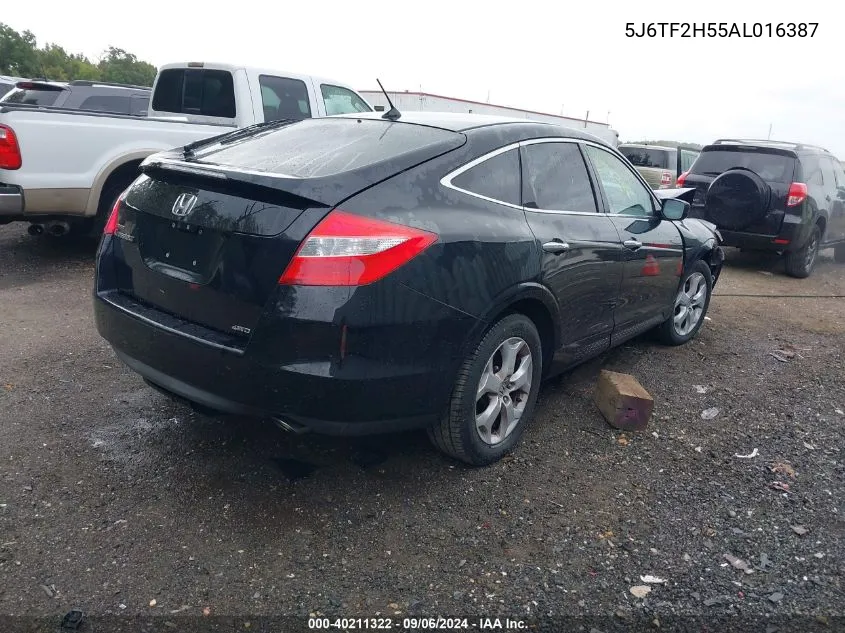 5J6TF2H55AL016387 2010 Honda Accord Crosstour Exl