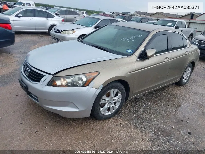 1HGCP2F42AA085371 2010 Honda Accord 2.4 Lx-P