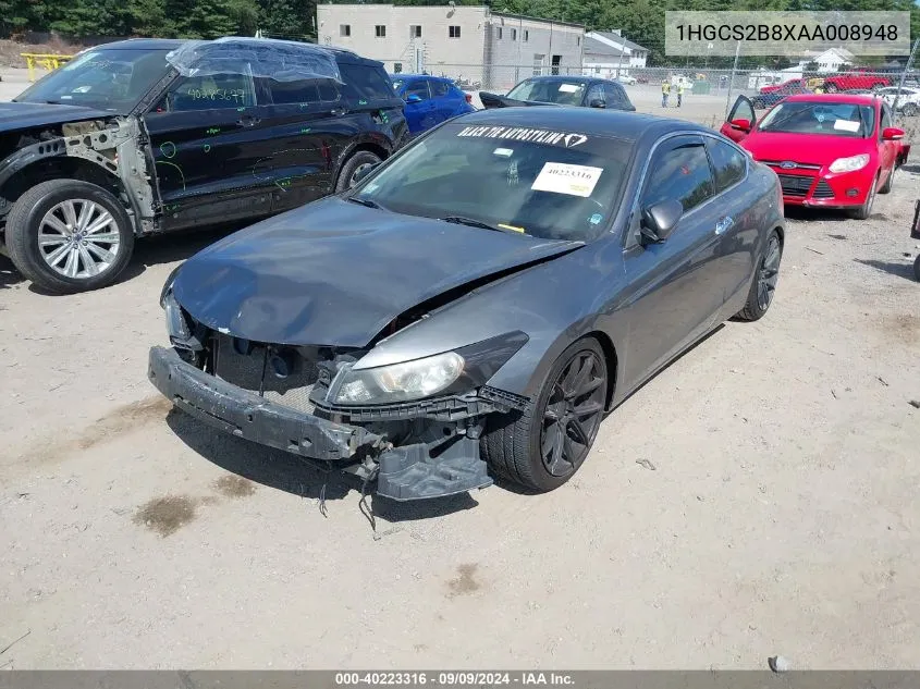 2010 Honda Accord 3.5 Ex-L VIN: 1HGCS2B8XAA008948 Lot: 40223316