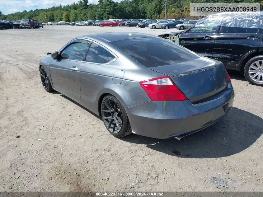 2010 Honda Accord 3.5 Ex-L VIN: 1HGCS2B8XAA008948 Lot: 40223316