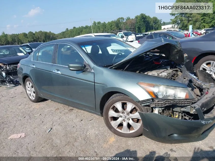 2010 Honda Accord 3.5 Ex-L VIN: 1HGCP3F84AA023317 Lot: 40230751