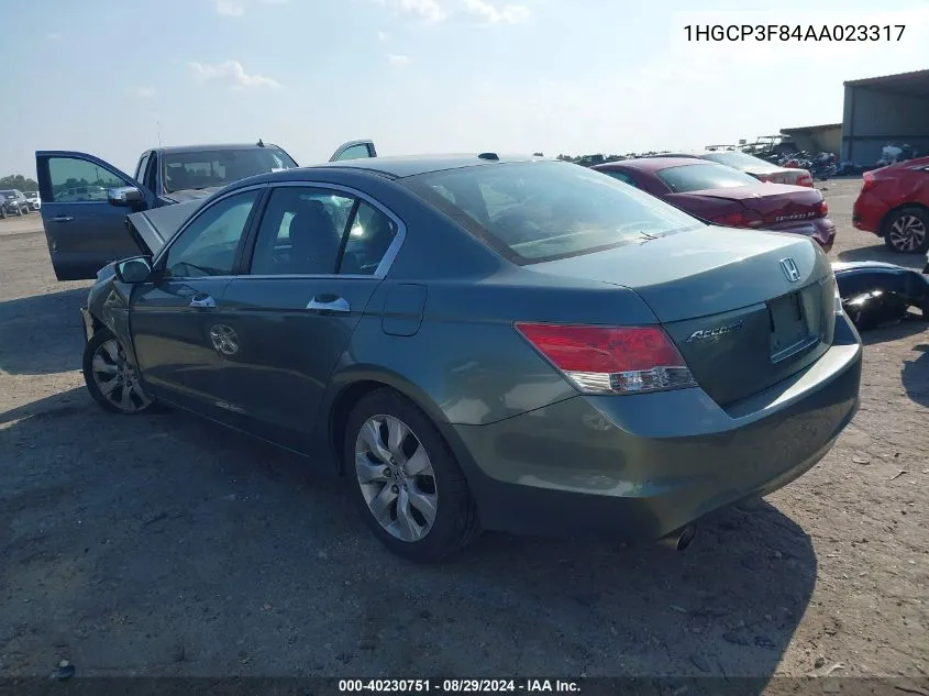 2010 Honda Accord 3.5 Ex-L VIN: 1HGCP3F84AA023317 Lot: 40230751