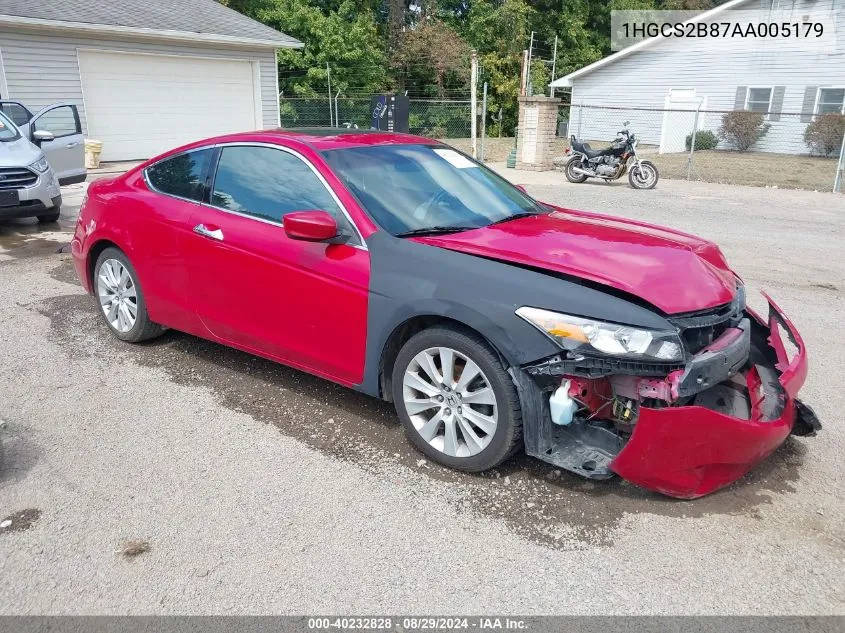 2010 Honda Accord 3.5 Ex-L VIN: 1HGCS2B87AA005179 Lot: 40232828