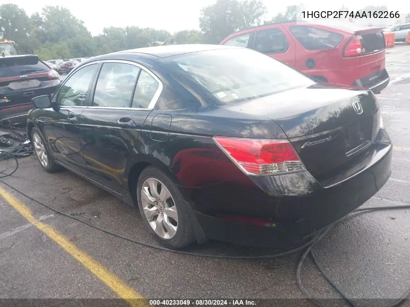 2010 Honda Accord 2.4 Ex VIN: 1HGCP2F74AA162266 Lot: 40233049