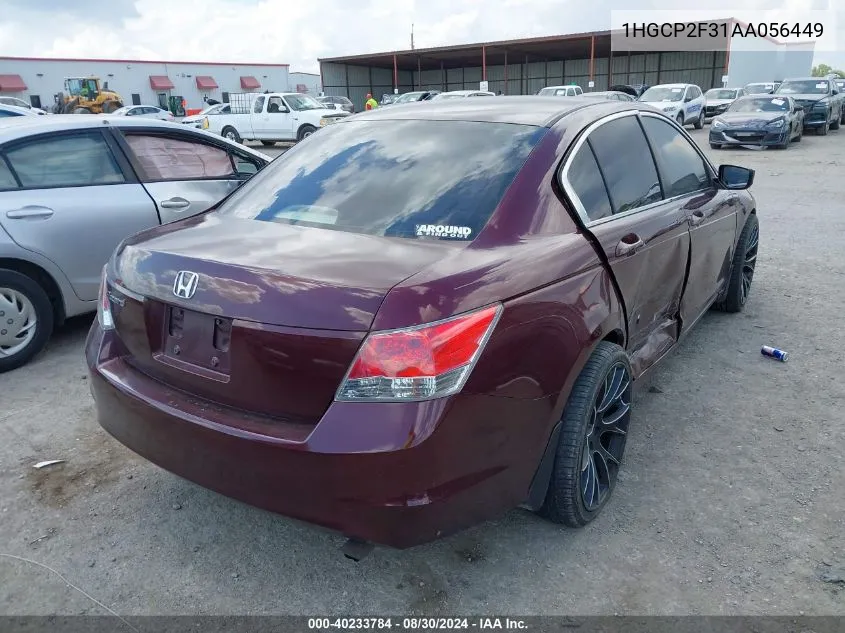 1HGCP2F31AA056449 2010 Honda Accord 2.4 Lx