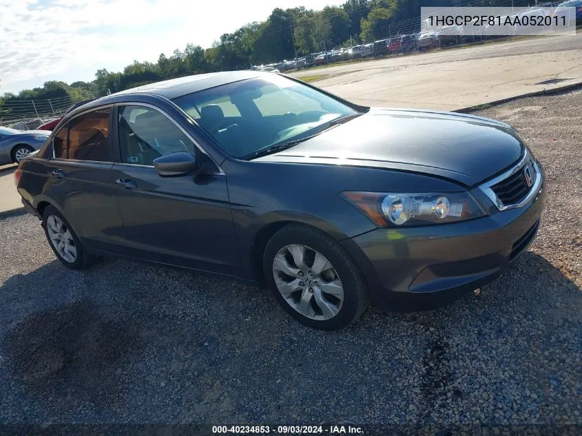 2010 Honda Accord Sdn 2.4 Ex-L/Ex-L VIN: 1HGCP2F81AA052011 Lot: 40234853