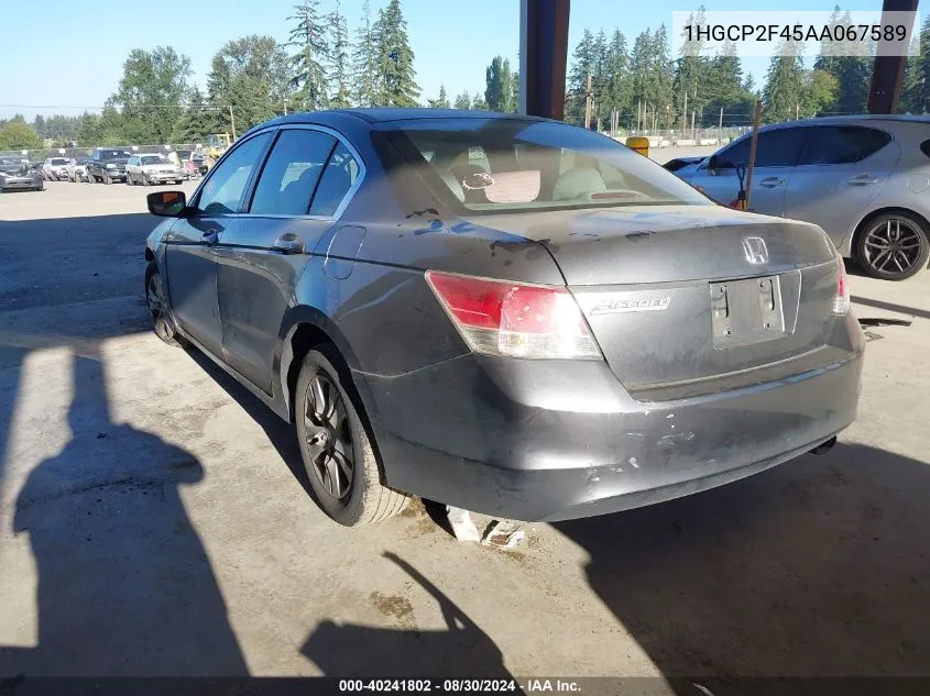 1HGCP2F45AA067589 2010 Honda Accord 2.4 Lx-P