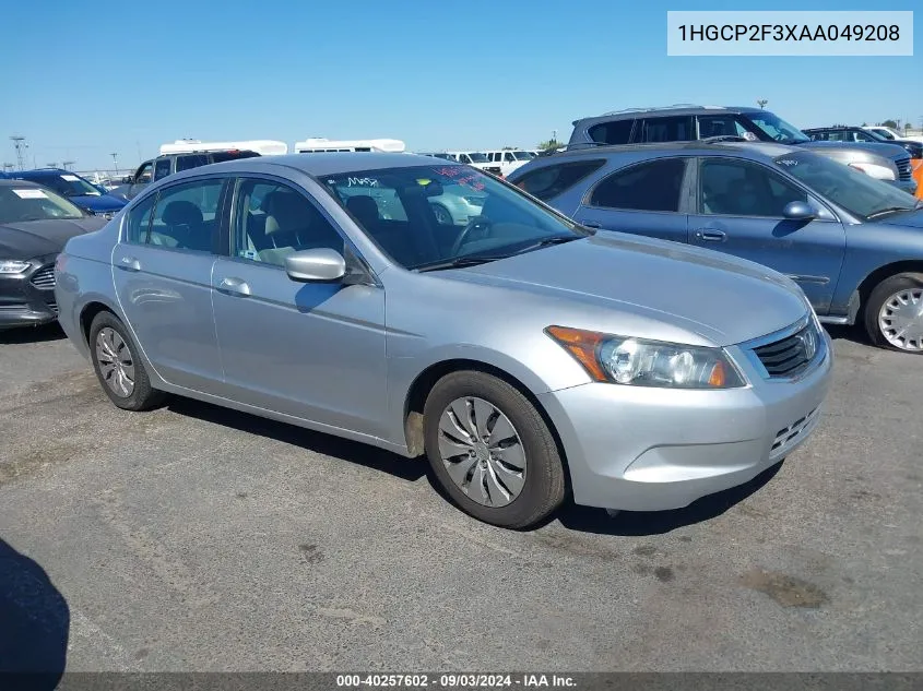 1HGCP2F3XAA049208 2010 Honda Accord 2.4 Lx