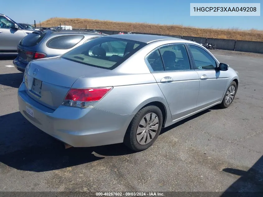 1HGCP2F3XAA049208 2010 Honda Accord 2.4 Lx