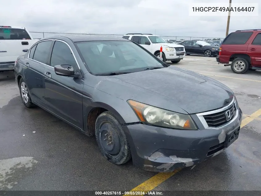 2010 Honda Accord 2.4 Lx-P VIN: 1HGCP2F49AA164407 Lot: 40257615