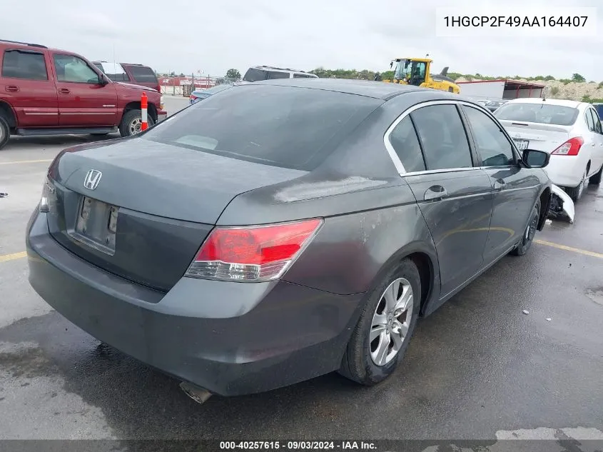 2010 Honda Accord 2.4 Lx-P VIN: 1HGCP2F49AA164407 Lot: 40257615