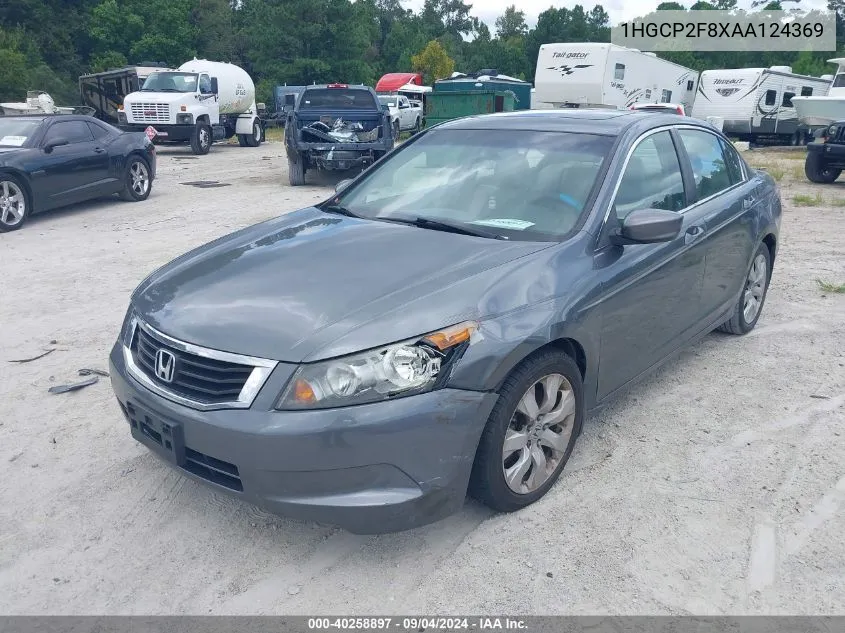 2010 Honda Accord 2.4 Ex-L VIN: 1HGCP2F8XAA124369 Lot: 40258897