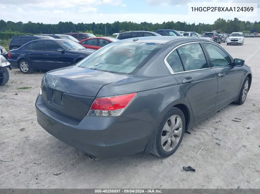 1HGCP2F8XAA124369 2010 Honda Accord 2.4 Ex-L