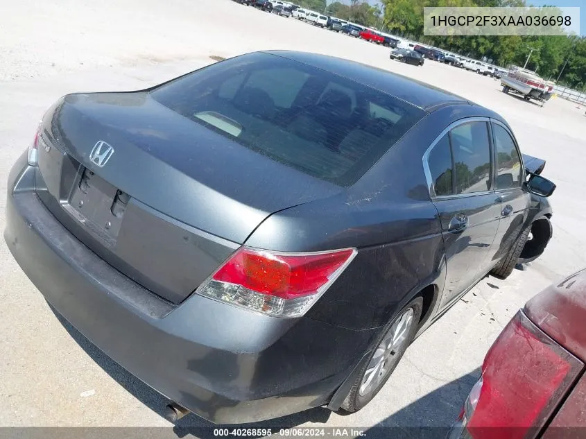 1HGCP2F3XAA036698 2010 Honda Accord 2.4 Lx