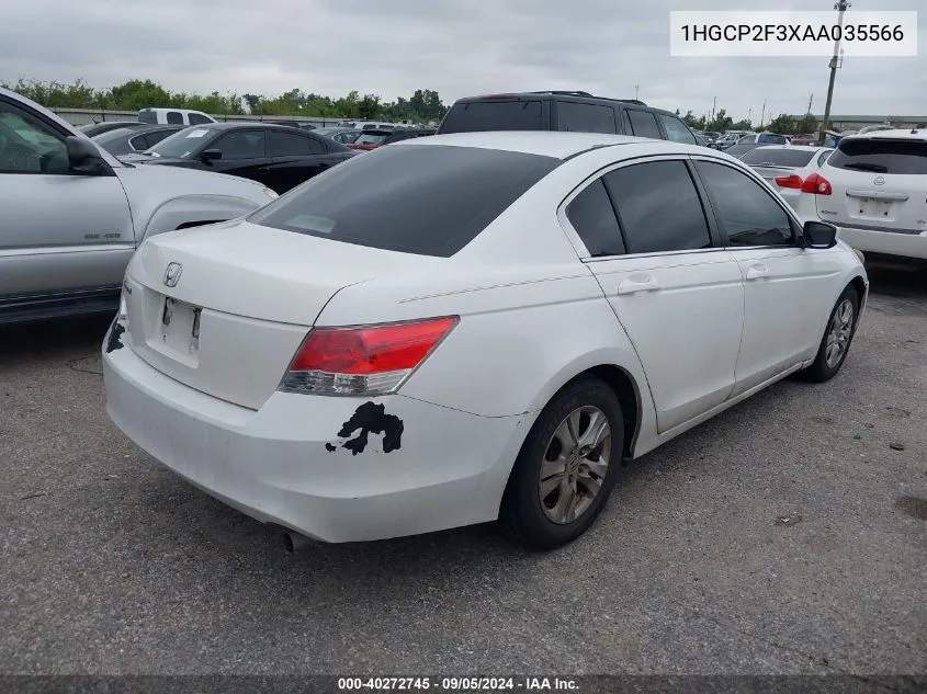 1HGCP2F3XAA035566 2010 Honda Accord 2.4 Lx