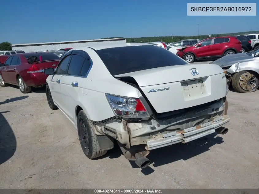 5KBCP3F82AB016972 2010 Honda Accord 3.5 Ex-L