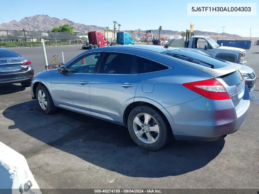 2010 Honda Accord Crosstour Ex VIN: 5J6TF1H30AL004303 Lot: 40274789