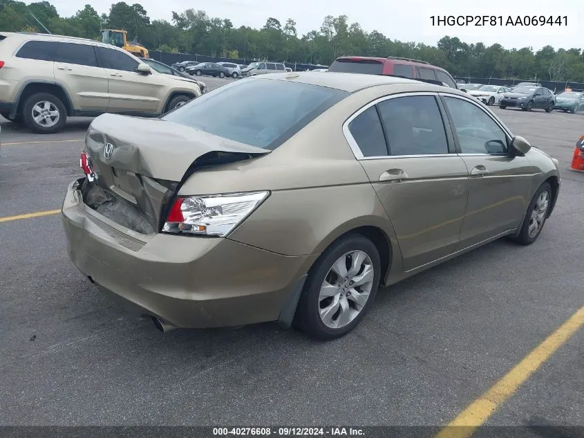 2010 Honda Accord Exl VIN: 1HGCP2F81AA069441 Lot: 40276608