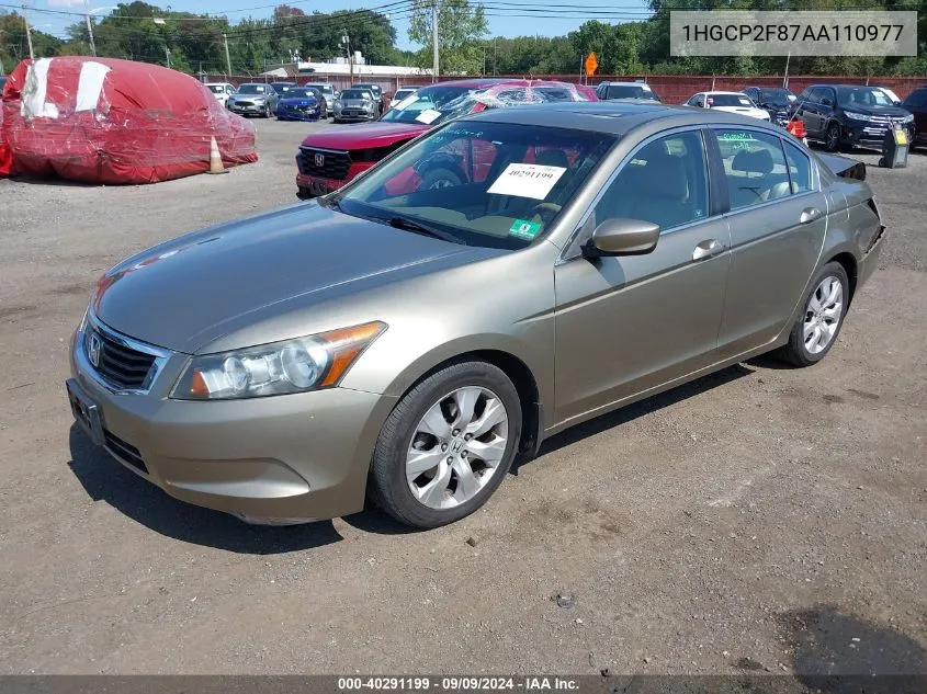 1HGCP2F87AA110977 2010 Honda Accord 2.4 Ex-L