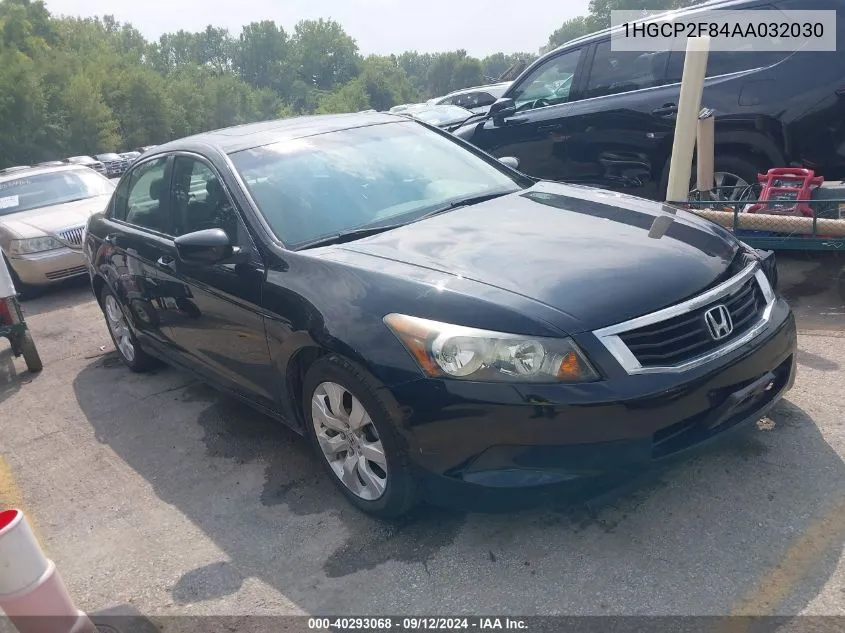 2010 Honda Accord 2.4 Ex-L VIN: 1HGCP2F84AA032030 Lot: 40293068