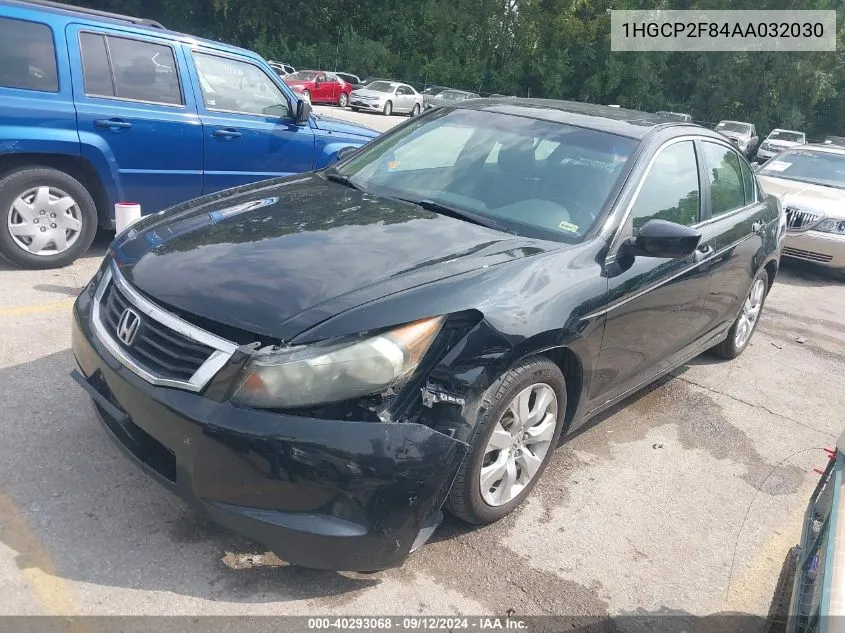 2010 Honda Accord 2.4 Ex-L VIN: 1HGCP2F84AA032030 Lot: 40293068