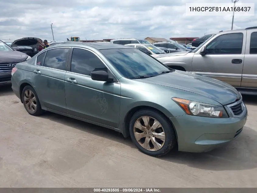 1HGCP2F81AA168437 2010 Honda Accord 2.4 Ex-L