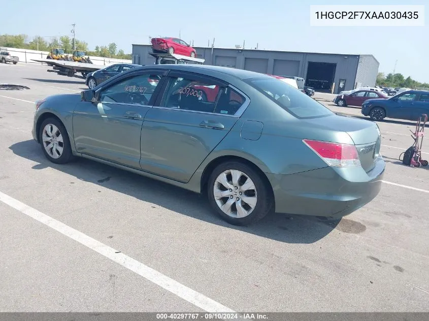 2010 Honda Accord 2.4 Ex VIN: 1HGCP2F7XAA030435 Lot: 40297767