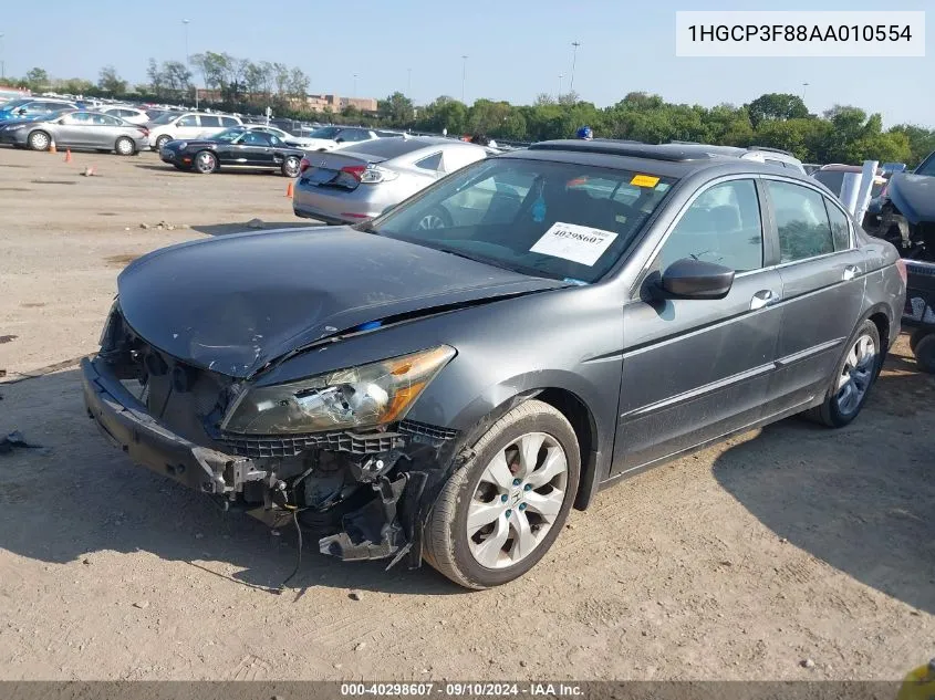 2010 Honda Accord 3.5 Ex-L VIN: 1HGCP3F88AA010554 Lot: 40298607