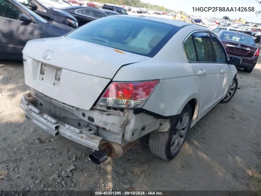 1HGCP2F88AA142658 2010 Honda Accord Exl