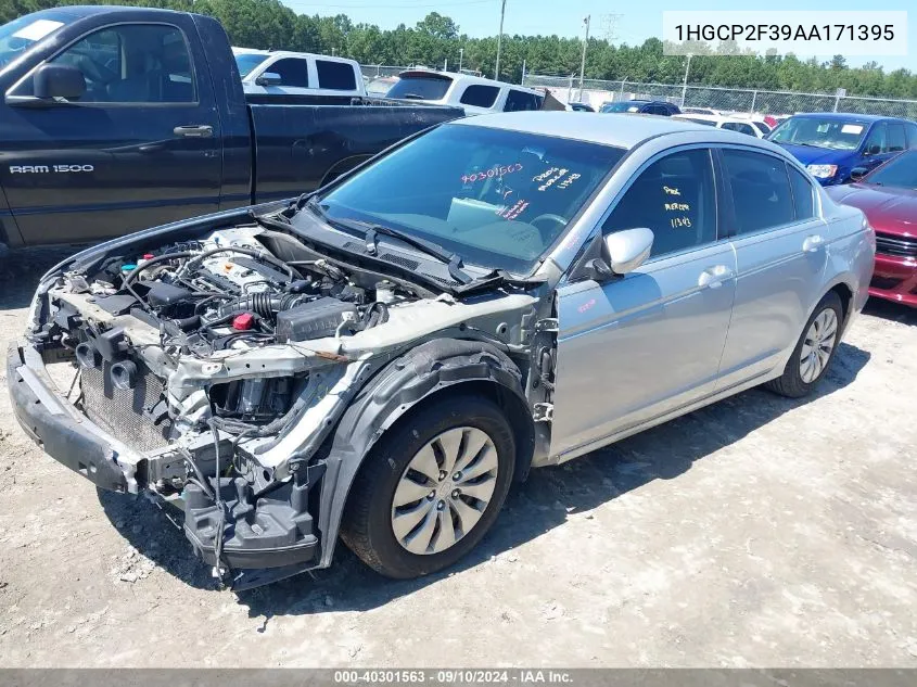 2010 Honda Accord 2.4 Lx VIN: 1HGCP2F39AA171395 Lot: 40301563