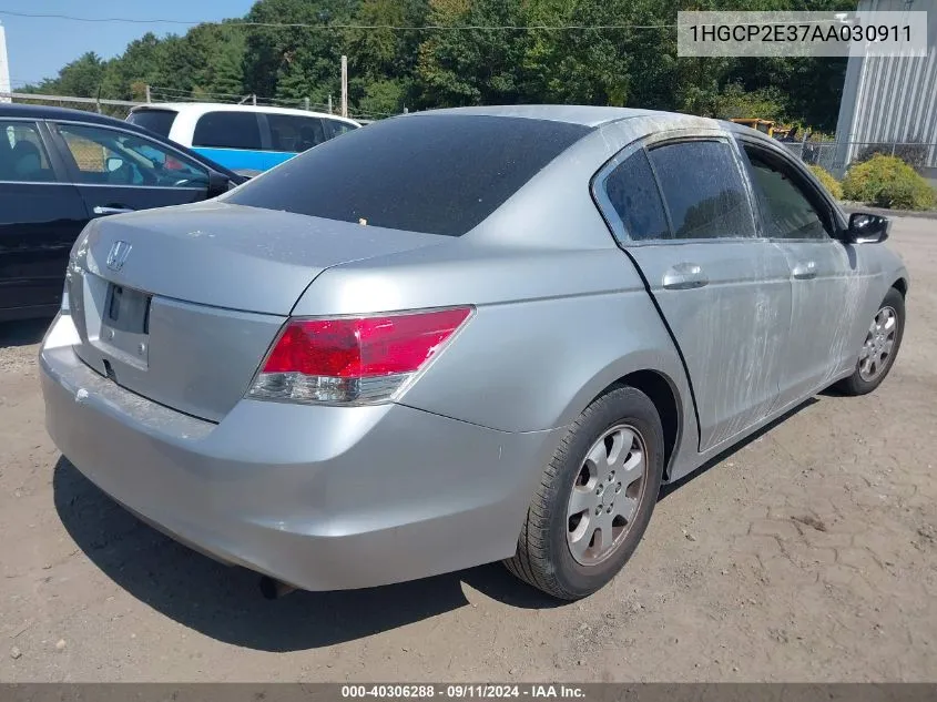 2010 Honda Accord 2.4 Lx VIN: 1HGCP2E37AA030911 Lot: 40306288