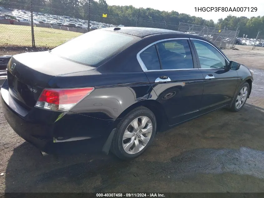 1HGCP3F80AA007129 2010 Honda Accord Exl