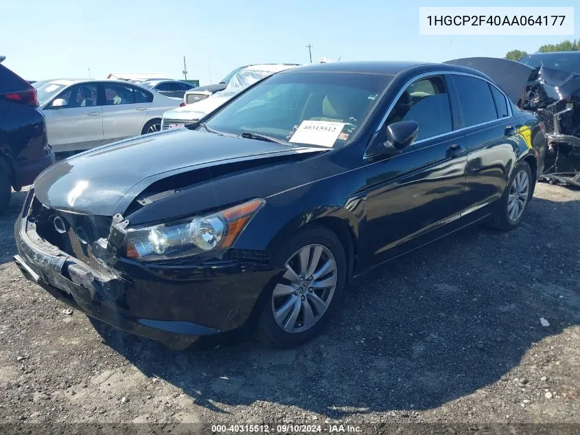 1HGCP2F40AA064177 2010 Honda Accord 2.4 Lx-P