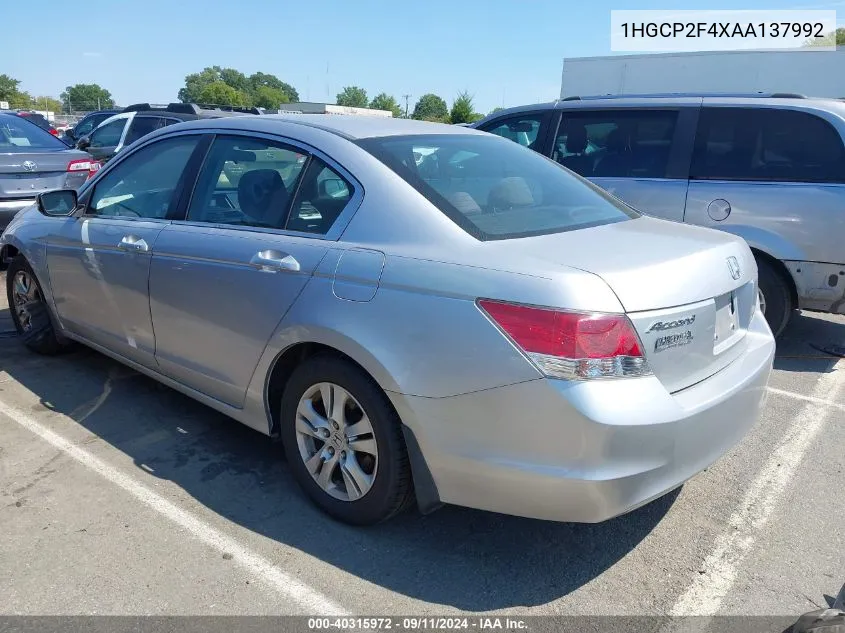 2010 Honda Accord Lxp VIN: 1HGCP2F4XAA137992 Lot: 40315972