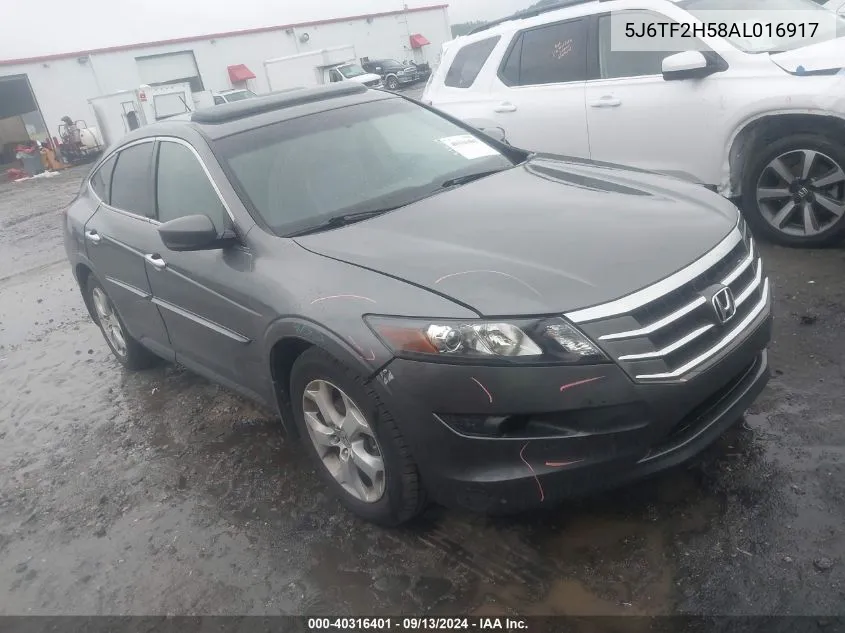 2010 Honda Accord Crosstour Exl VIN: 5J6TF2H58AL016917 Lot: 40316401