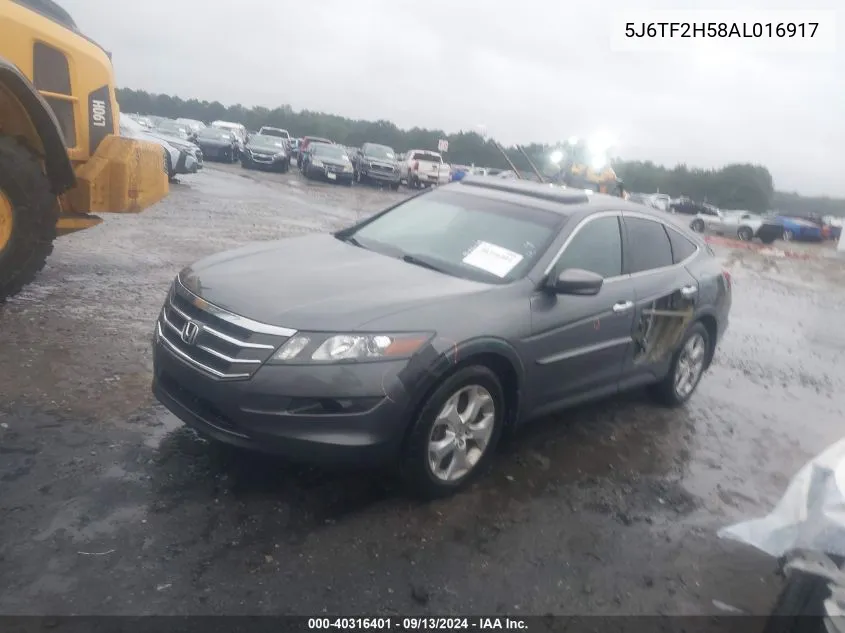 2010 Honda Accord Crosstour Exl VIN: 5J6TF2H58AL016917 Lot: 40316401