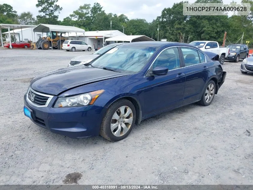 2010 Honda Accord Ex VIN: 1HGCP2F74AA009628 Lot: 40318991