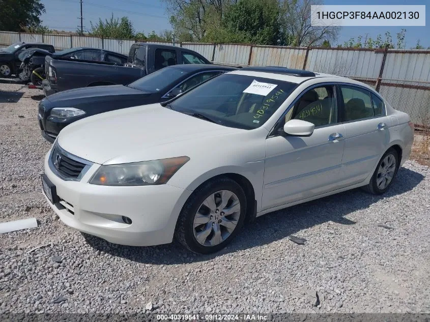 2010 Honda Accord 3.5 Ex-L VIN: 1HGCP3F84AA002130 Lot: 40319541