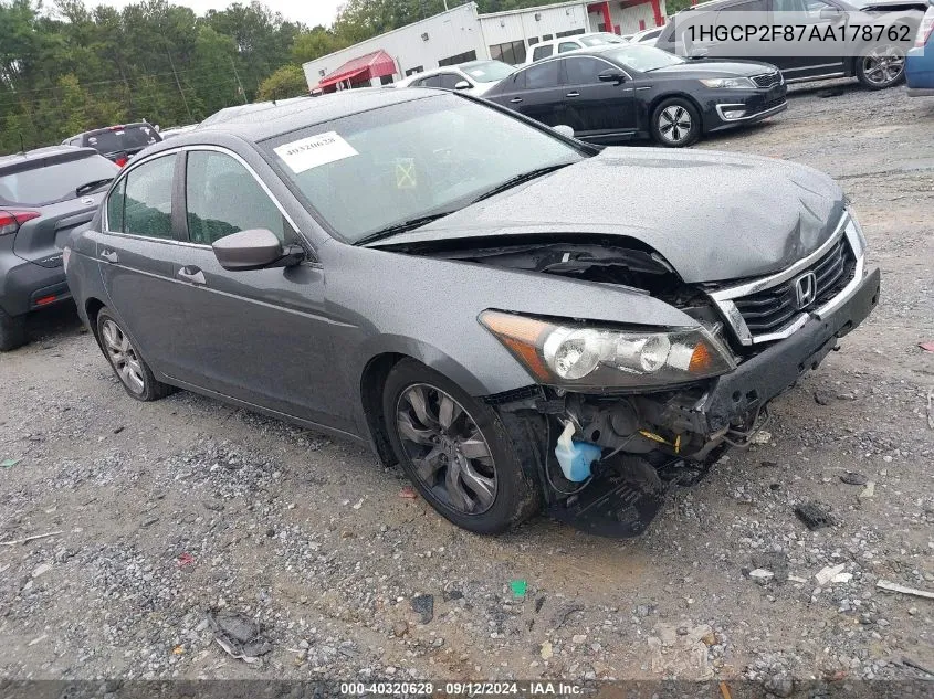 2010 Honda Accord 2.4 Ex-L VIN: 1HGCP2F87AA178762 Lot: 40320628