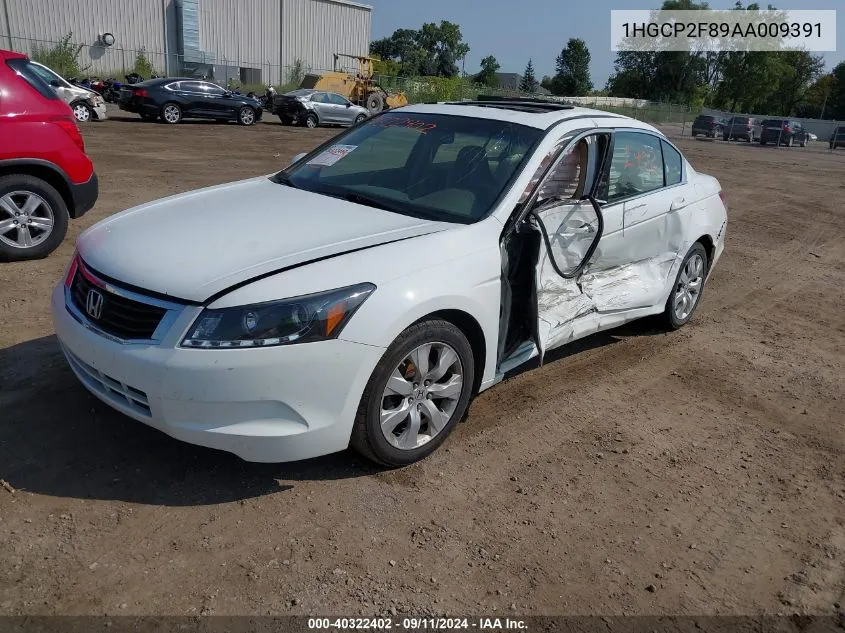 2010 Honda Accord 2.4 Ex-L VIN: 1HGCP2F89AA009391 Lot: 40322402